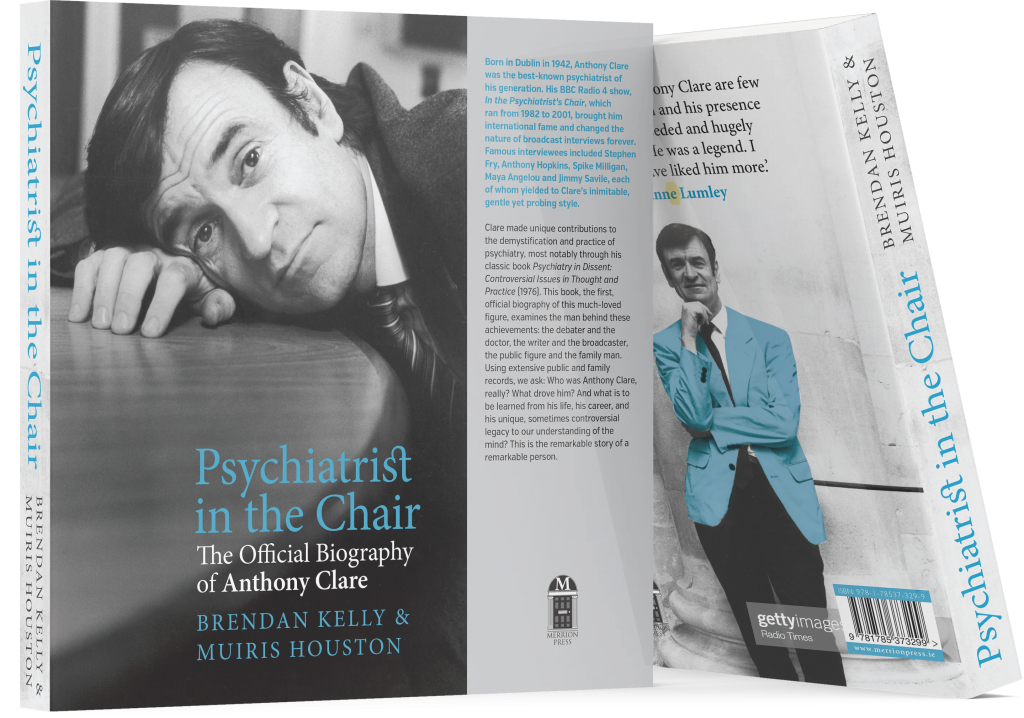 Psychiatrist In The Chair - front cover and side view of book